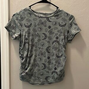 Short sleeve, olive green, mystical shirt